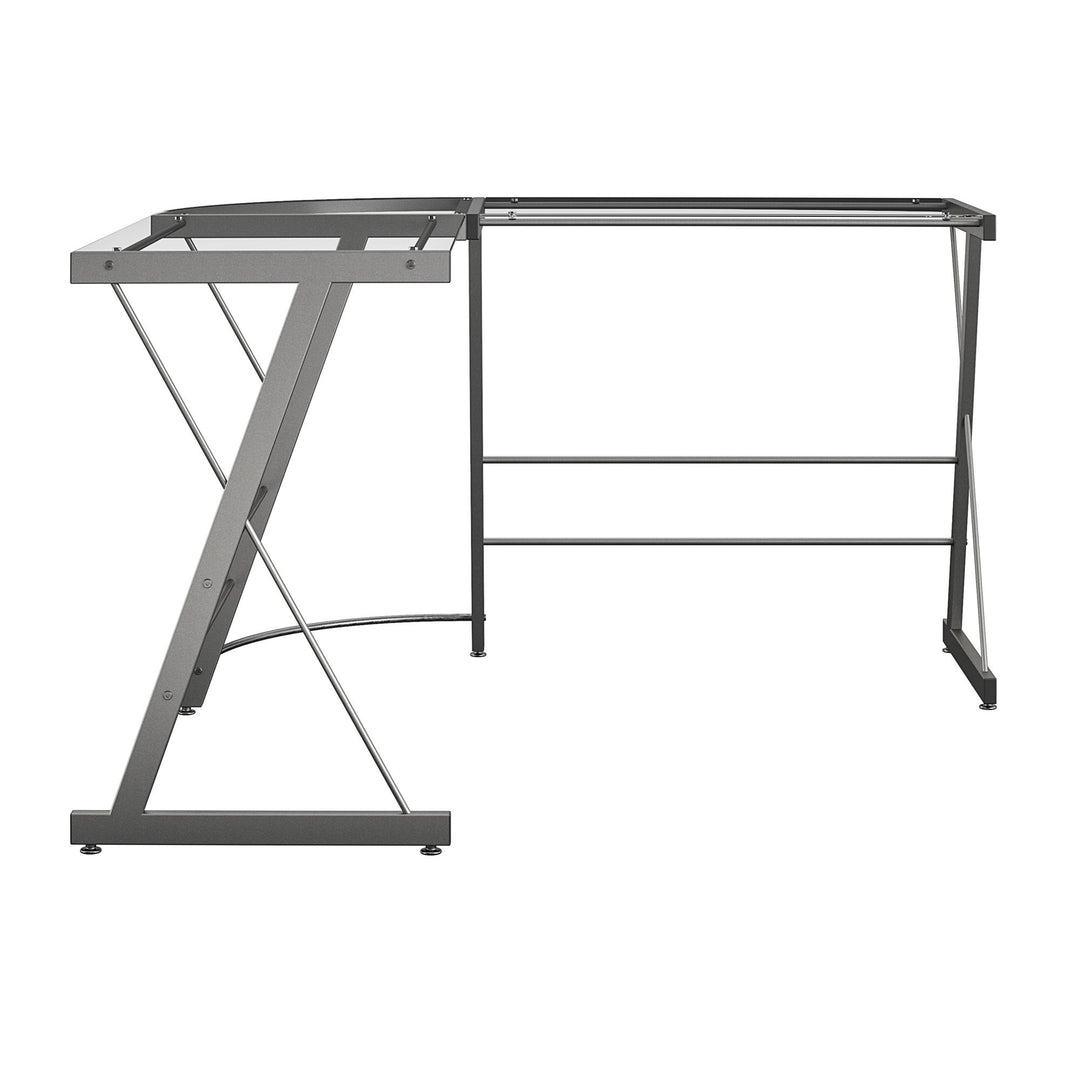 Space-Saving L-Shaped Desk - Gray