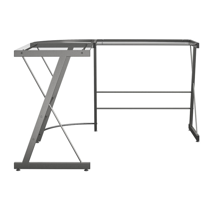 Space-Saving L-Shaped Desk - Gray