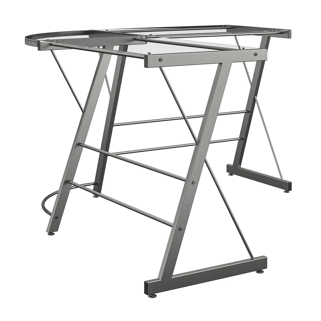 Stylish L-Shaped Desk for Home Office - Gray