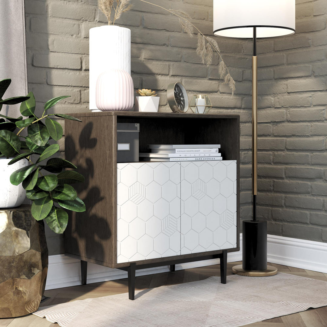 Olivia cabinet modern design elements -  Gray (Wood Grain)