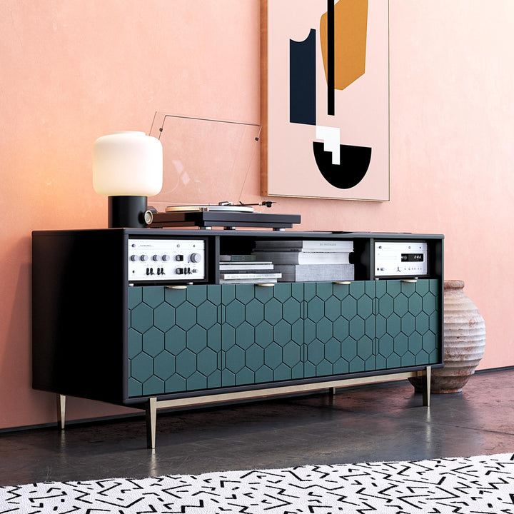 TV stand for spacious living rooms -  Black
