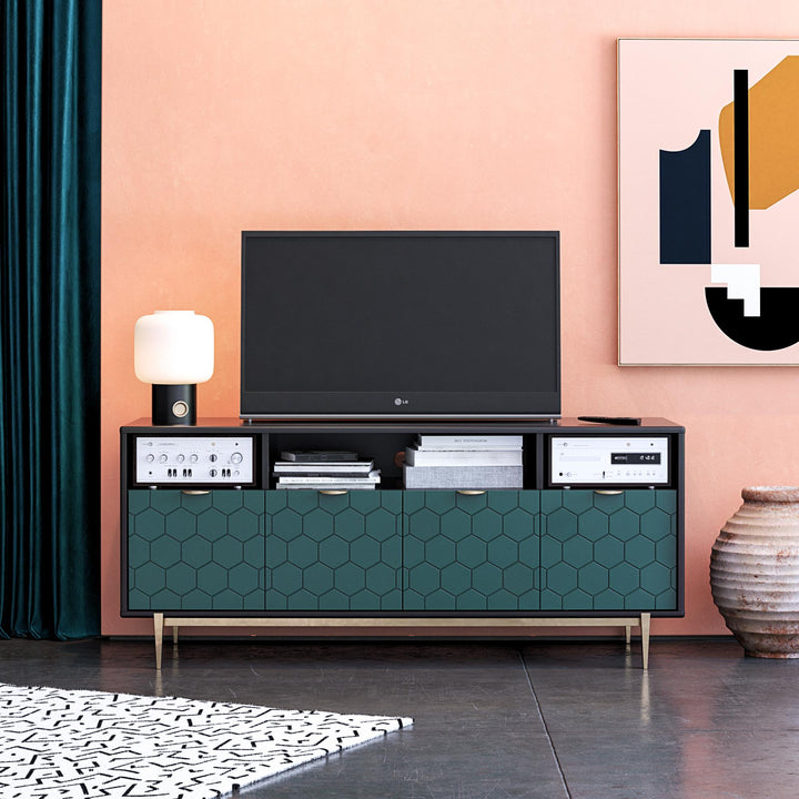 Olivia TV stand design elements -  Black