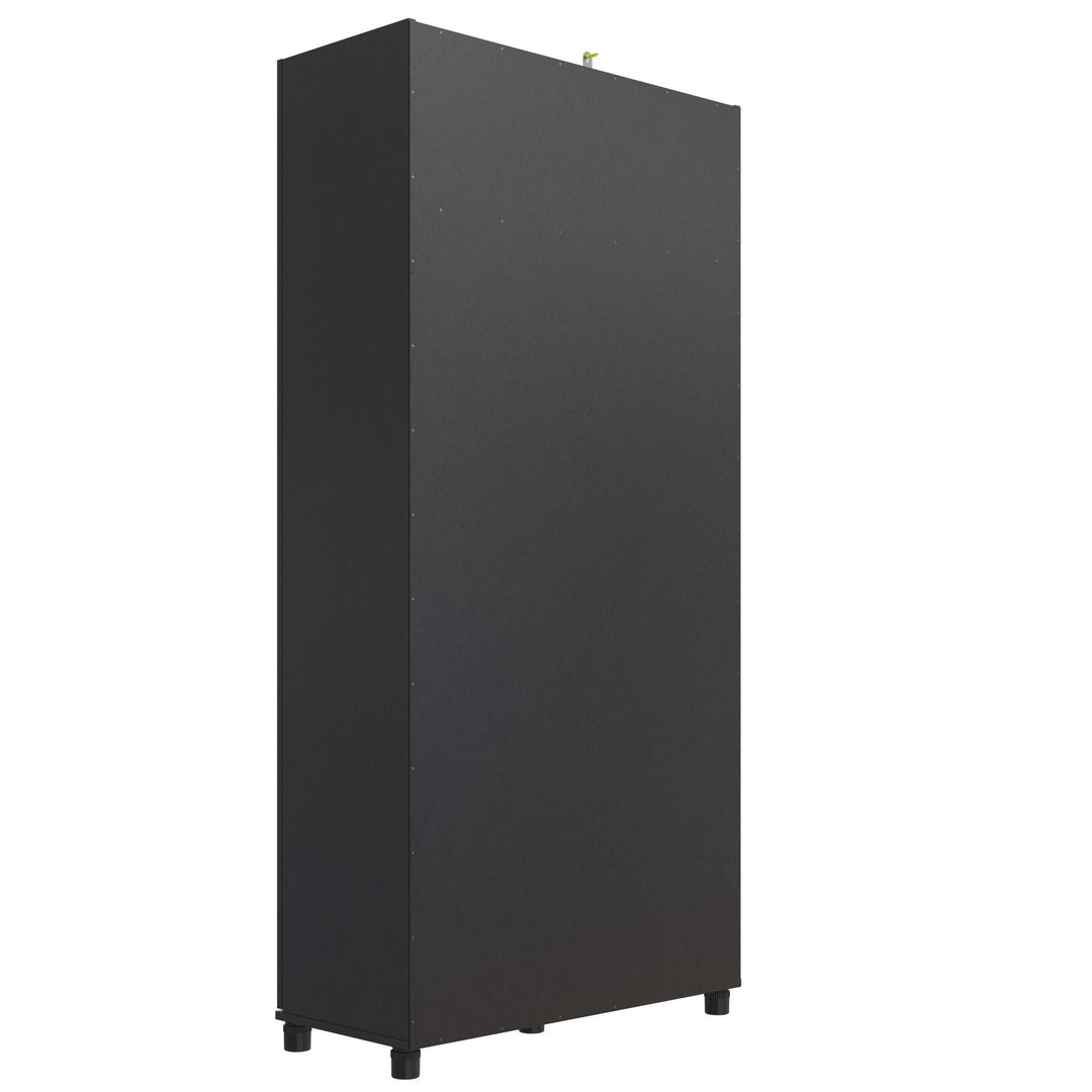 three adjustable shelves storage cabinet - Black