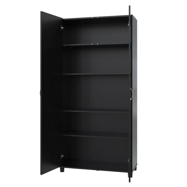 2 door pantry storage cabinet - Black