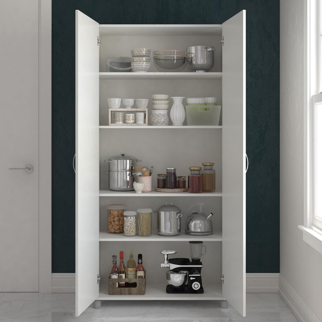 36 inch cabinet with 5 shelves - White