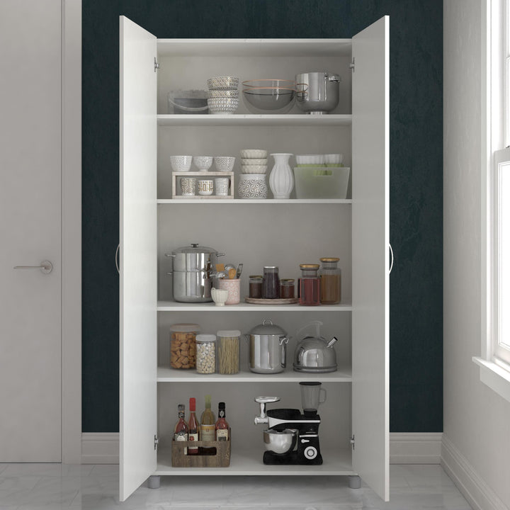 36 inch cabinet with 5 shelves - White