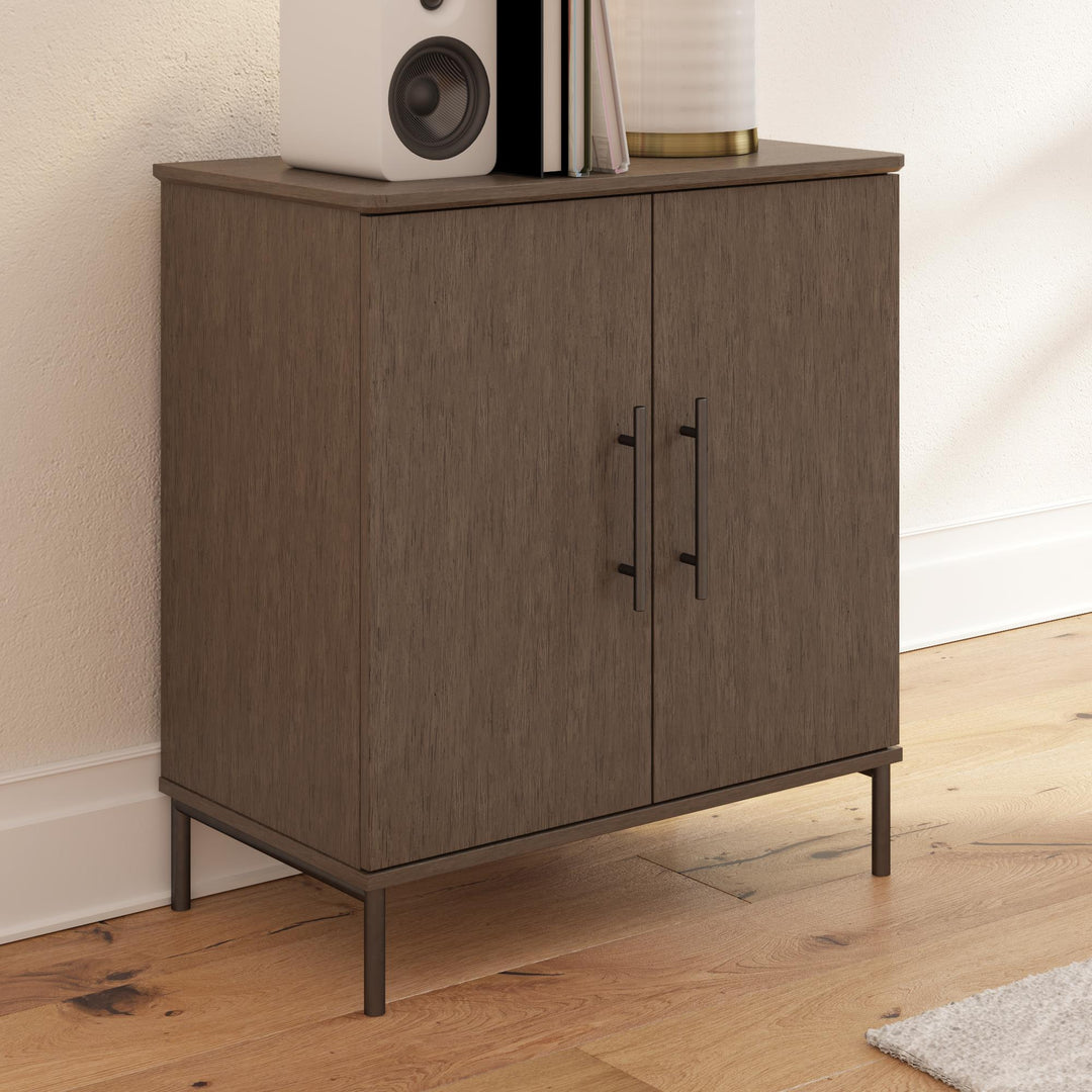 CosmoLiving modern cabinet designs -  Gray (Wood Grain)