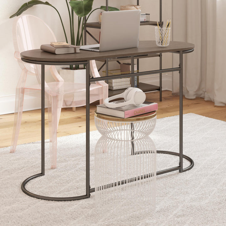 Writing Desk for Home Office -  Gray (Wood Grain)