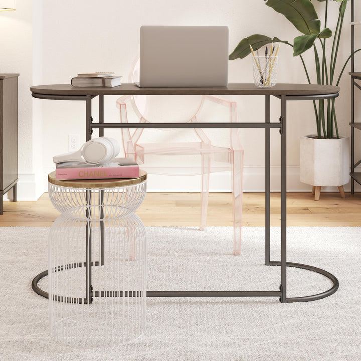 Contemporary Writing Table -  Gray (Wood Grain)