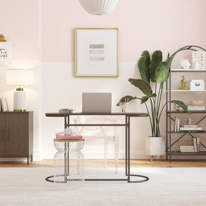 CosmoLiving Vivinne Writing Desk -  Gray (Wood Grain)