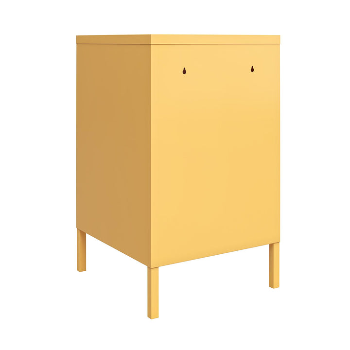 Practical locker-style end table by Cache -  Yellow
