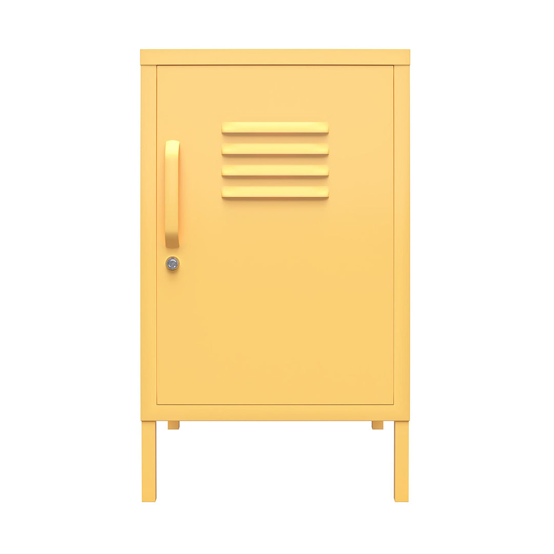 Cache 1 Door Metal Locker End Table  -  Yellow