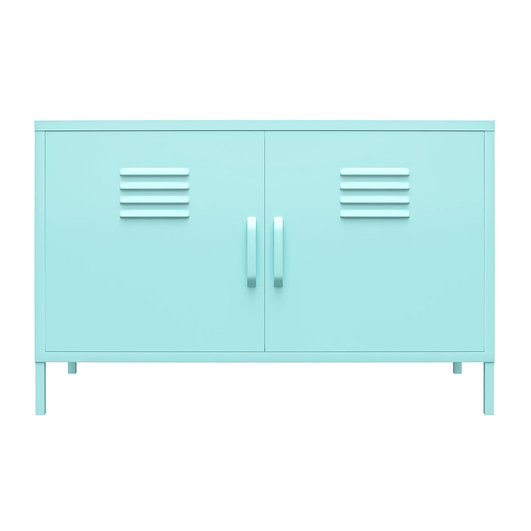 Cache 2 Door Metal Locker Accent Cabinet  -  Spearmint