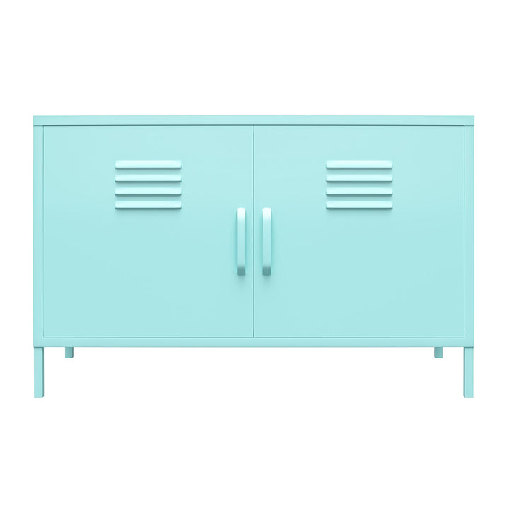 Cache 2 Door Metal Locker Accent Cabinet  -  Spearmint