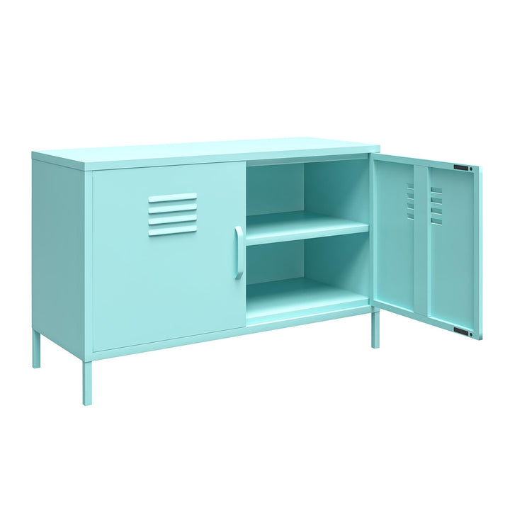 Cache 2 Door Metal Locker Accent Cabinet - Spearmint