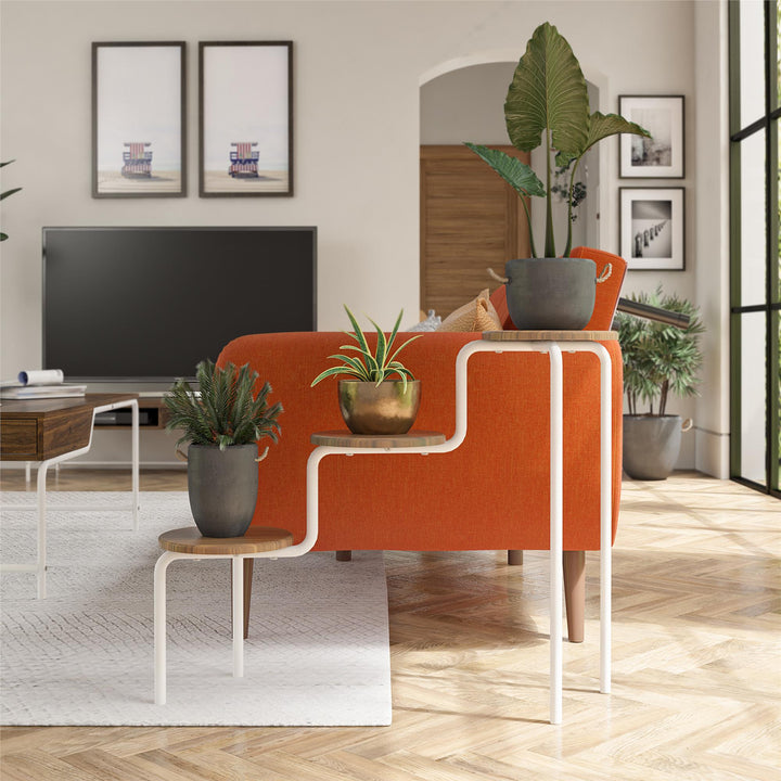 Modern plant display Webster design -  Florence Walnut