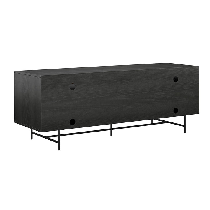 TV unit with cable solution -  Black Oak
