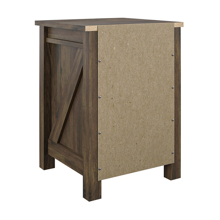 Rustic Nightstand with Drawer for Bedroom -  Rustic