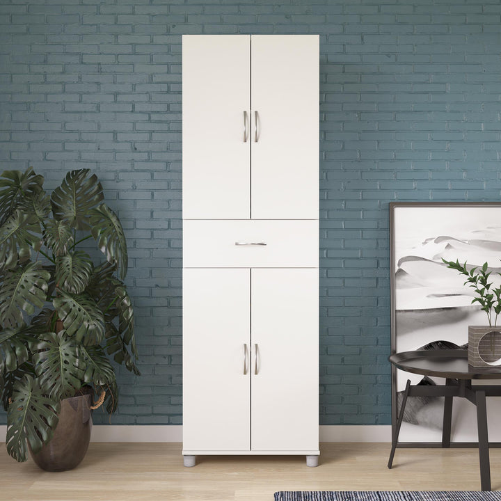 Basin 23.5 Inch Closed Storage Cabinet - White