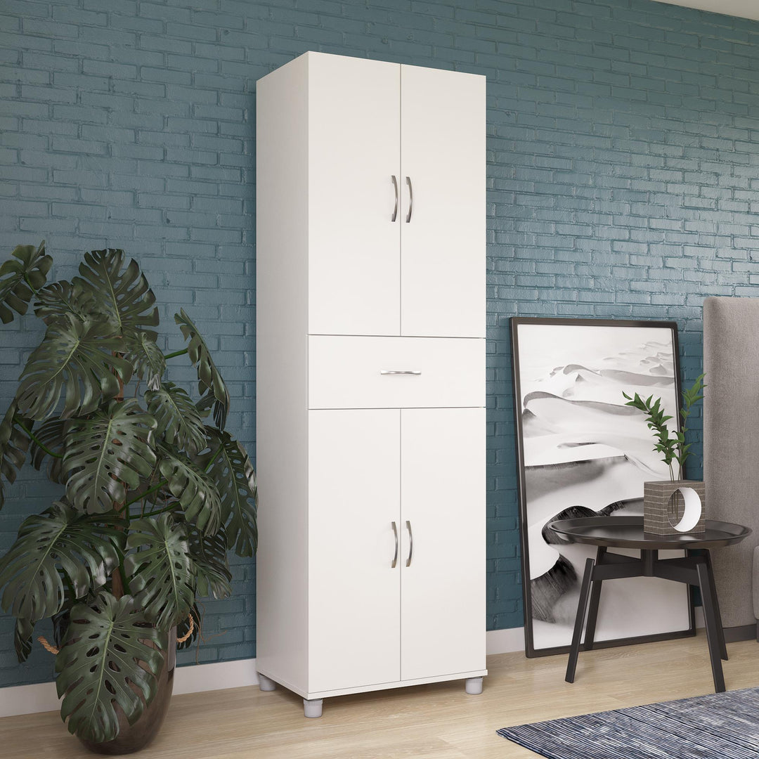 Customizable closed storage cabinet - White
