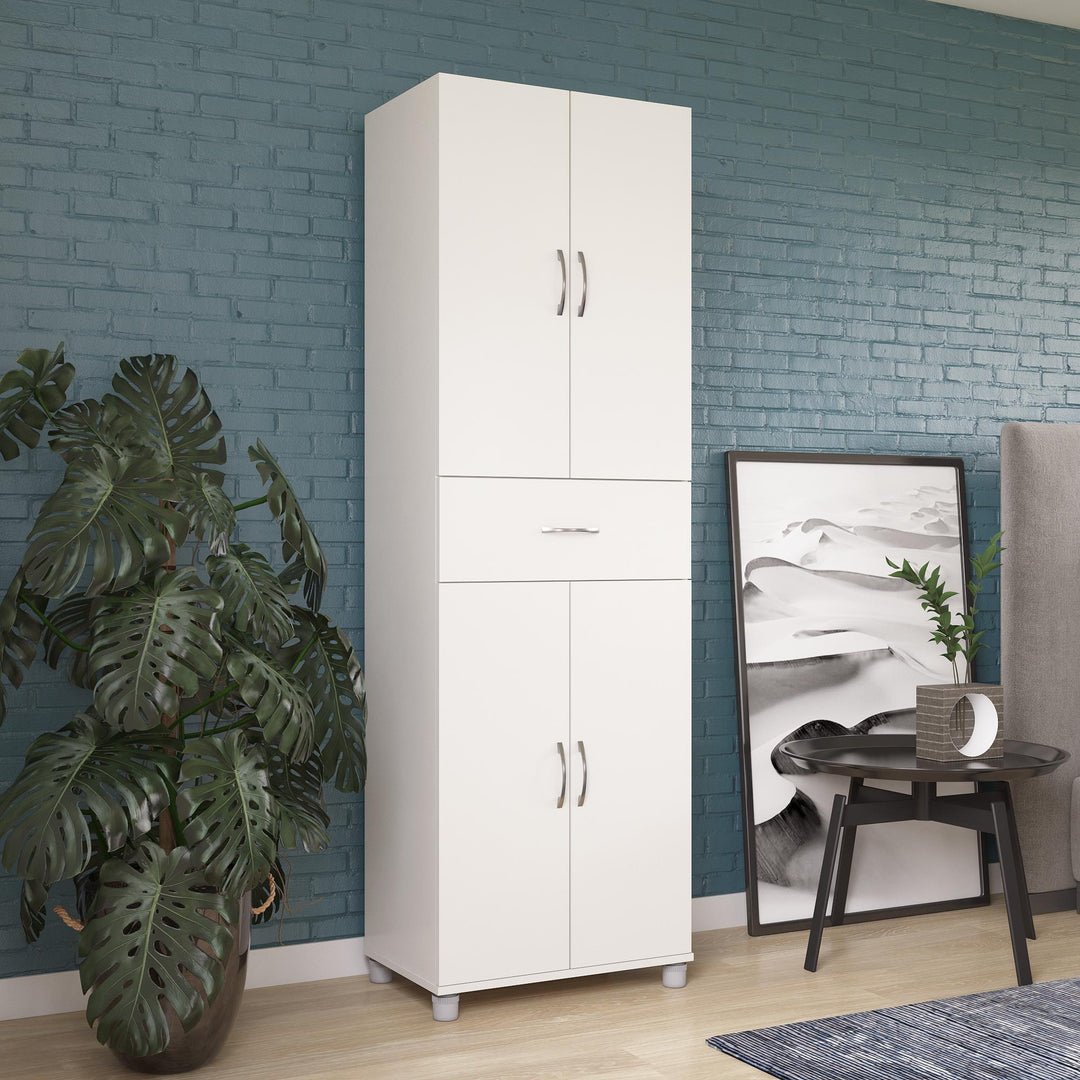 Basin 23.5 Inch Closed Storage Cabinet - White