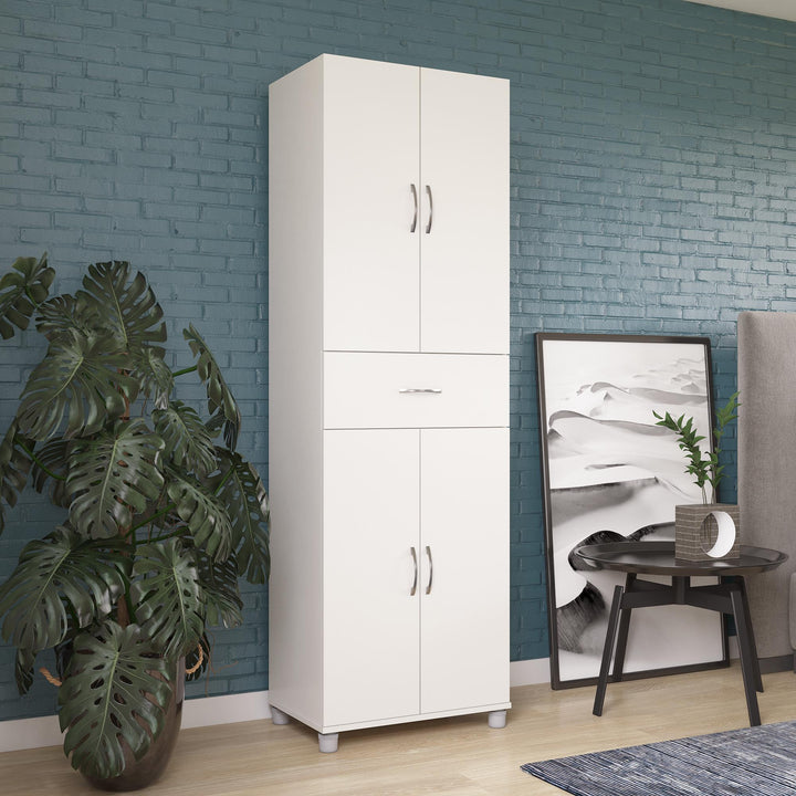 Basin 23.5 Inch Closed Storage Cabinet - White