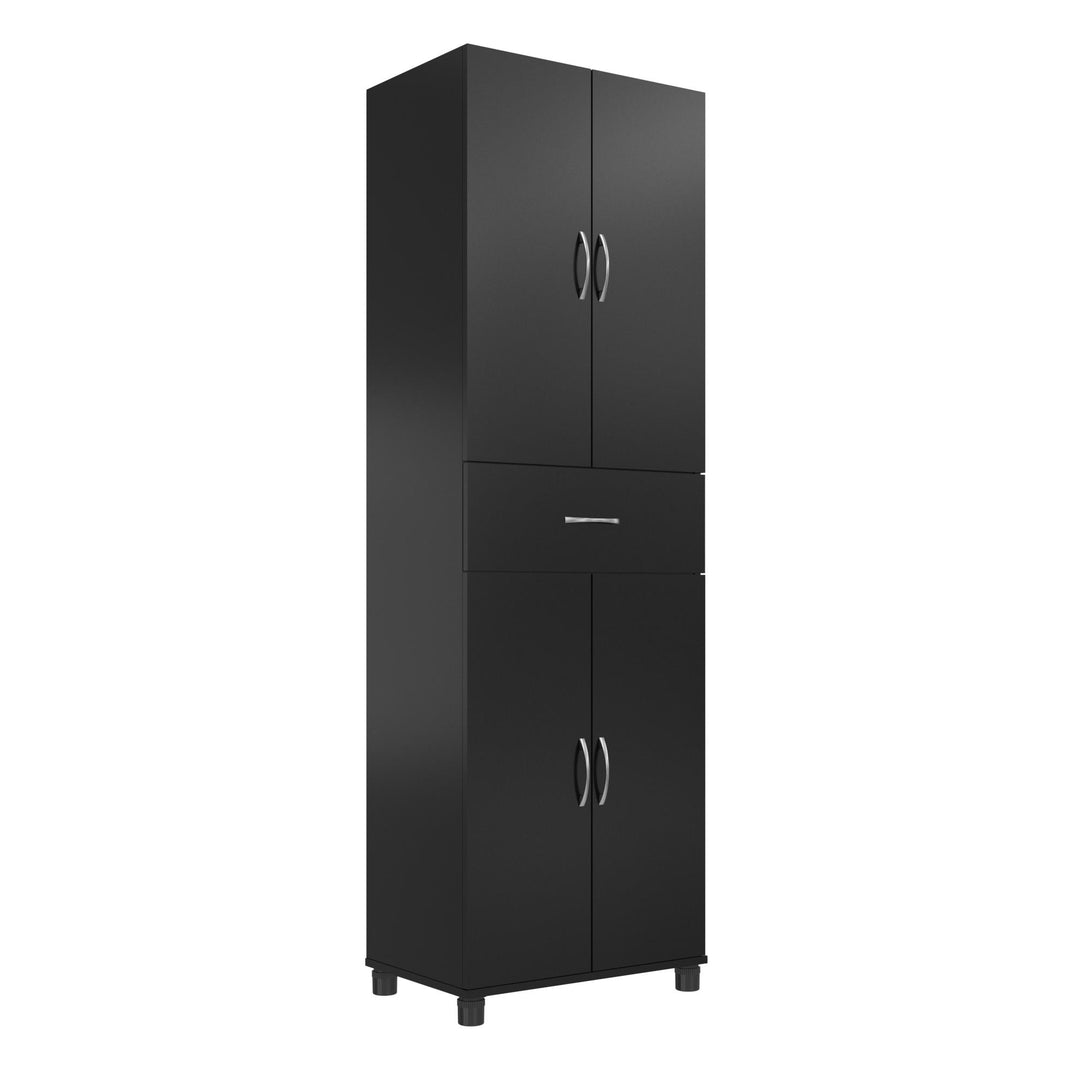 Durable metal closed storage cabinet - Black