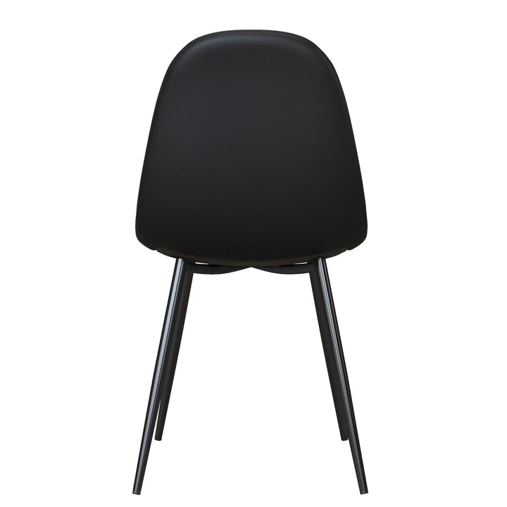 4 fabric dining chairs - Black