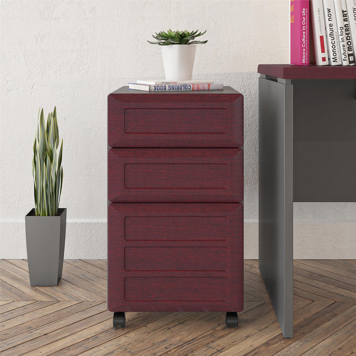 Pursuit Mobile Cabinet for office storage -  Cherry