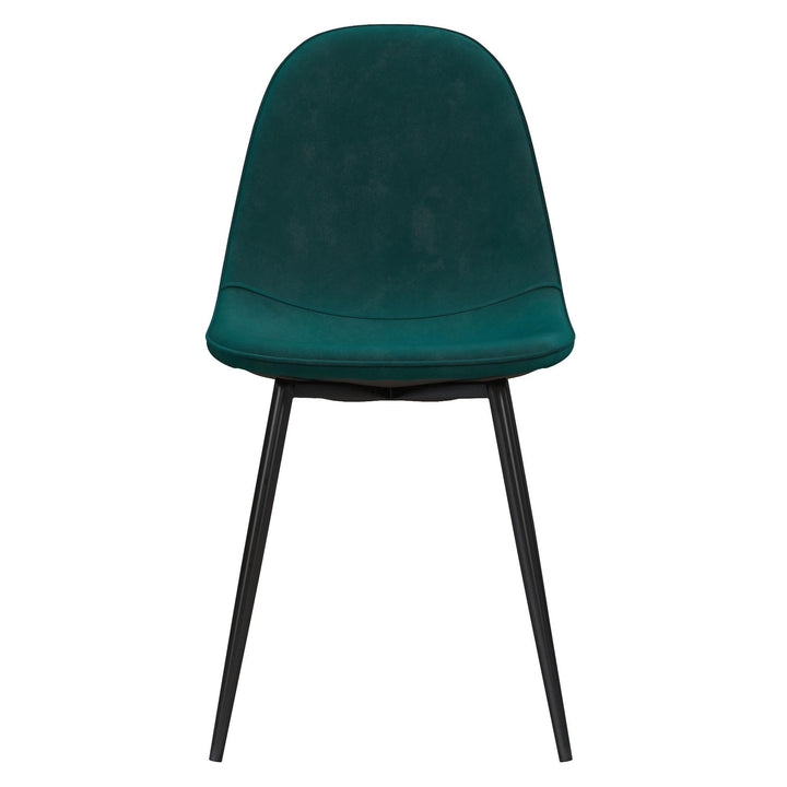 padded dining chairs - green
