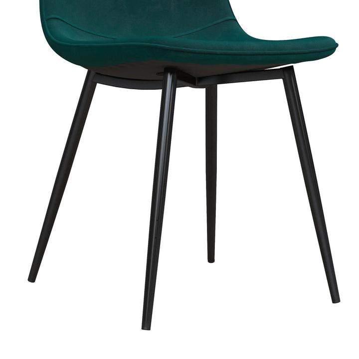 faux leather kitchen chair - green