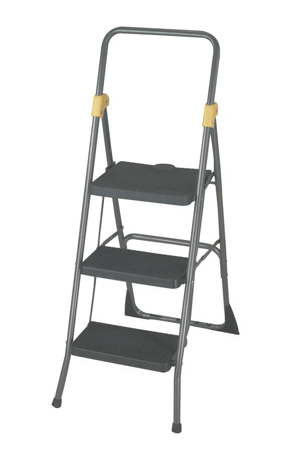 3-Step Folding Steel Step Stool for Commercial Use -  N/A