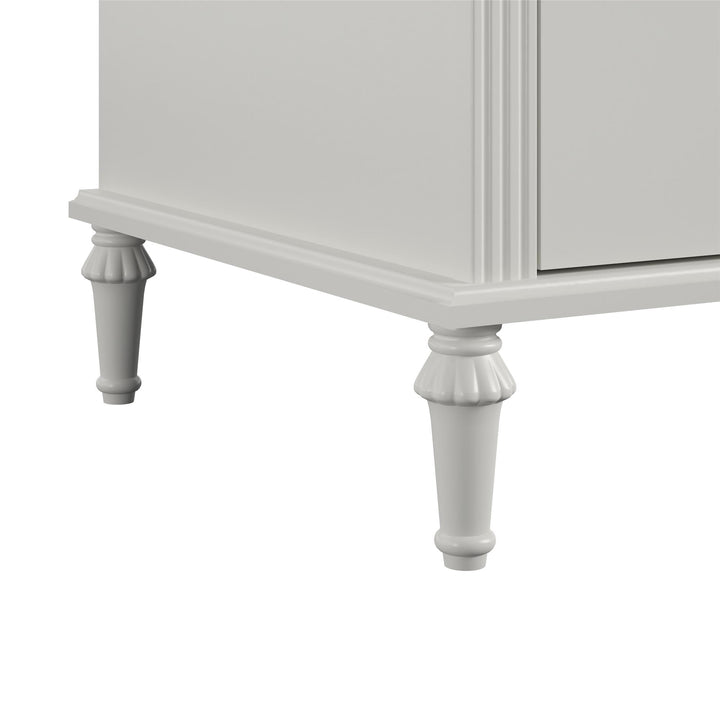 Rowan Valley Arden 6 Drawer Dresser with Silver Ring Drawer Pulls - White