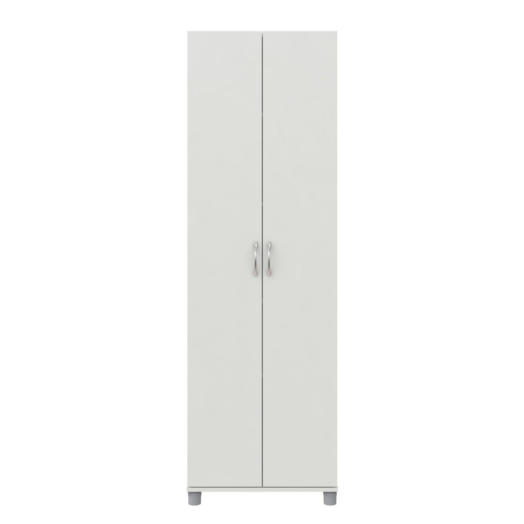 24 inch 2 door utility storage cabinet - White