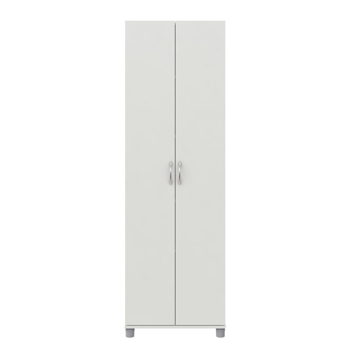 24 inch 2 door utility storage cabinet - White