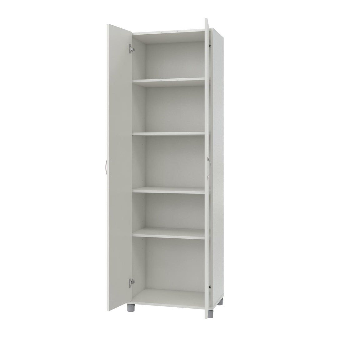 Basin 24 Inch 2 Door Utility Storage Cabinet - White