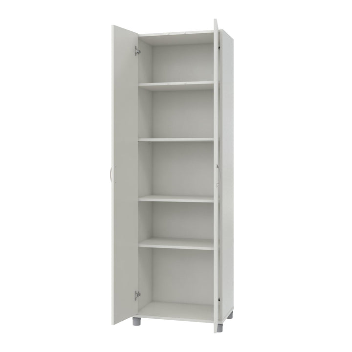 Basin 24 Inch 2 Door Utility Storage Cabinet - White