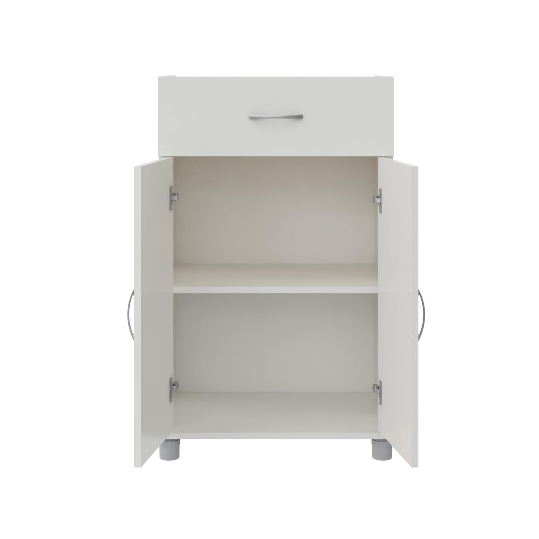 24 inch wide cabinets - White