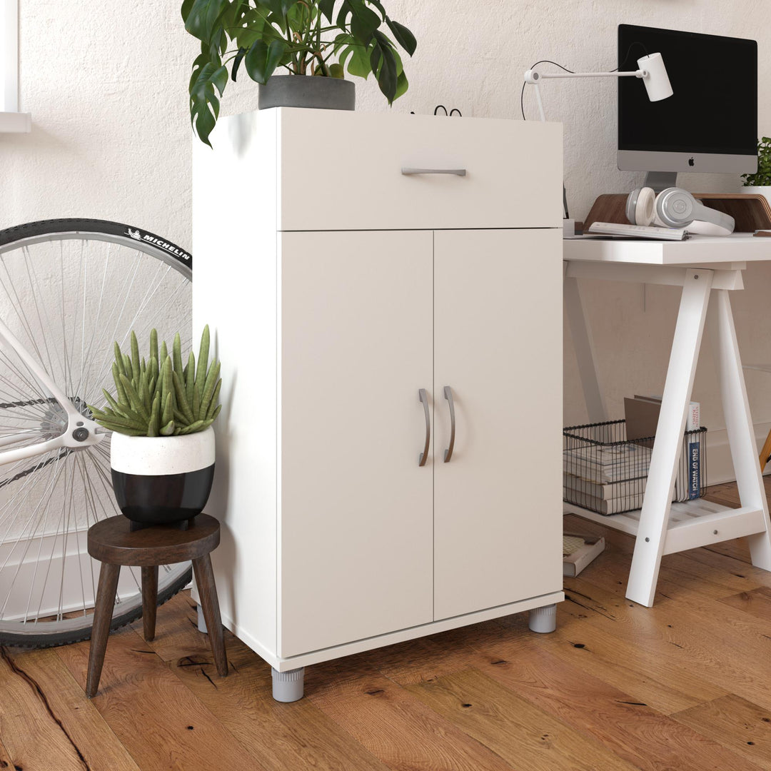 Basin 24 Inch 2 Door Base Storage Cabinet - White