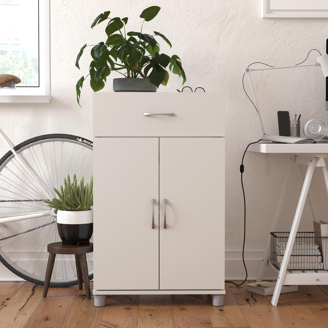 Basin 24 Inch 2 Door Base Storage Cabinet - White