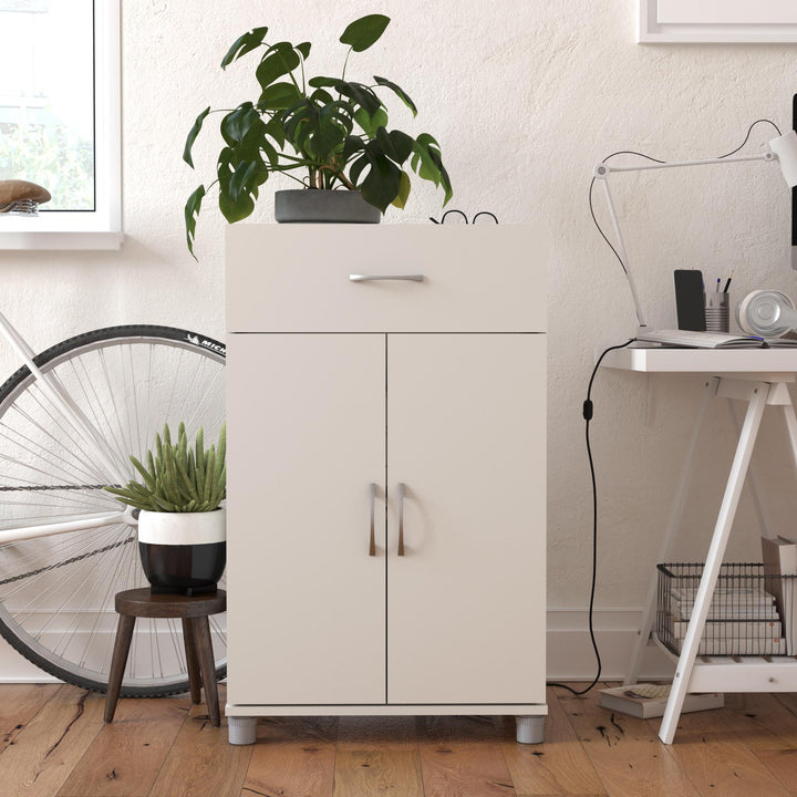 Basin 24 Inch 2 Door Base Storage Cabinet - White
