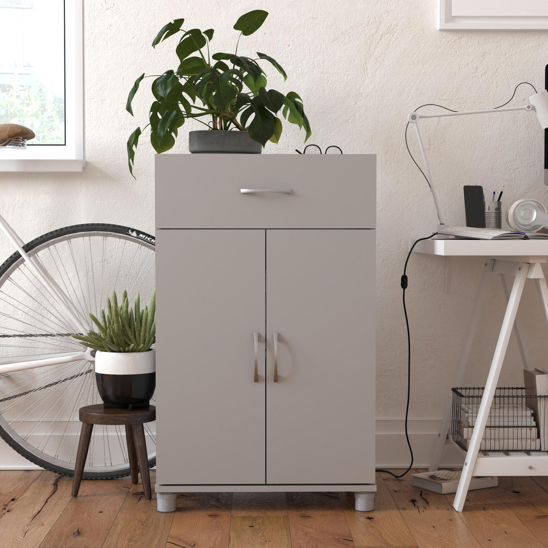 Basin 24 Inch 2 Door Base Storage Cabinet - Dove Gray