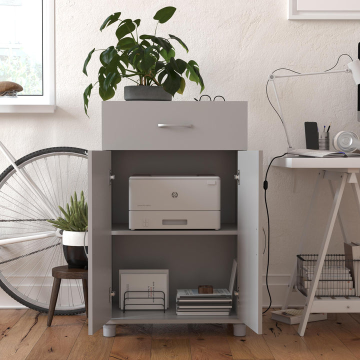 Basin 24 Inch 2 Door Base Storage Cabinet - Dove Gray