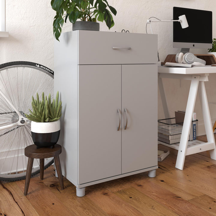 Basin 24 Inch 2 Door Base Storage Cabinet - Dove Gray