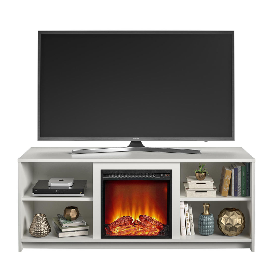 Cabrillo Fireplace TV Stand for TVs up to 65" and up to 120 lbs - White