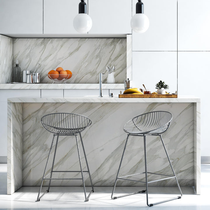 Elegant Ellis wire counter stool -  Gray