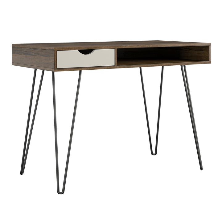 Modern Concord desk with storage -  Brown Oak