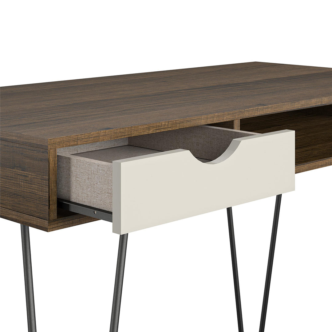 Durable Concord Computer Desk -  Brown Oak