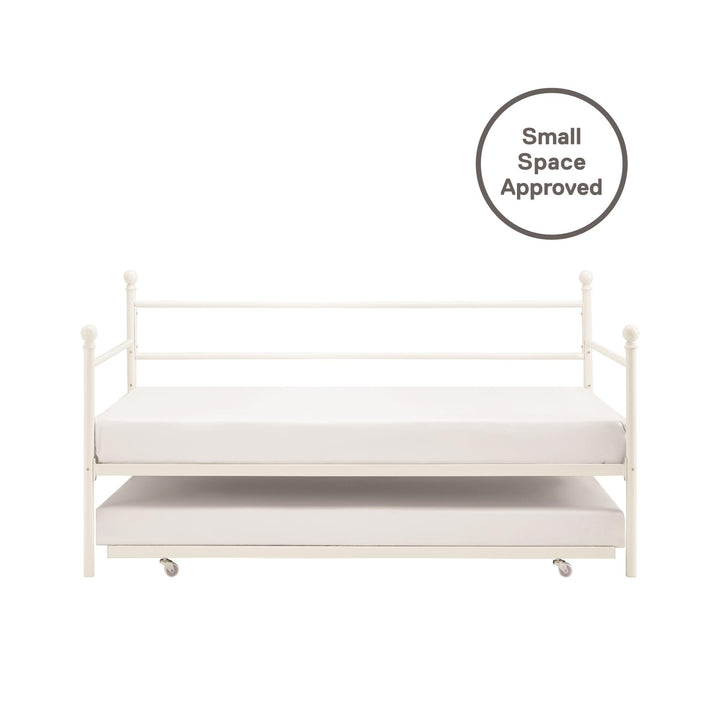 Daybed and trundle set - White - Twin