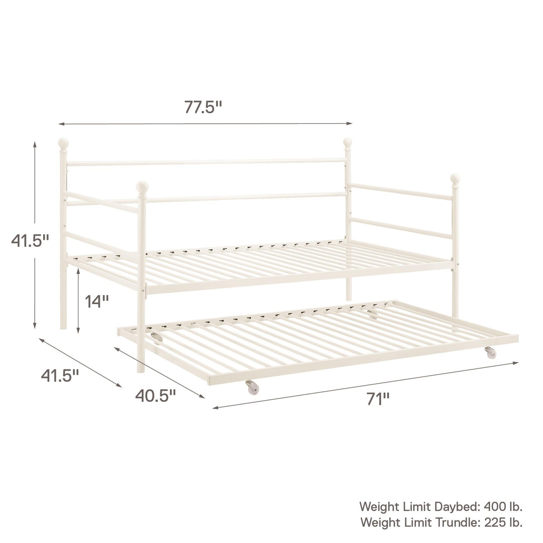 Versatile daybed with trundle - White - Twin